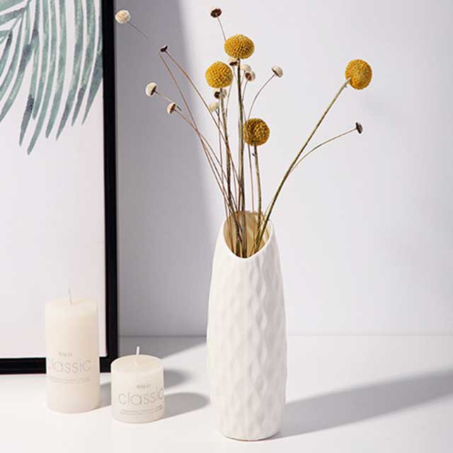 Nordic Style Plastic Vase – Shatter-Resistant Home INS Simulation Vase for Living Room Decor