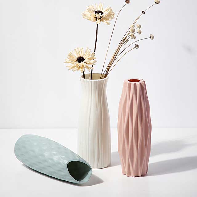 Nordic Style Plastic Vase – Shatter-Resistant Home INS Simulation Vase for Living Room Decor