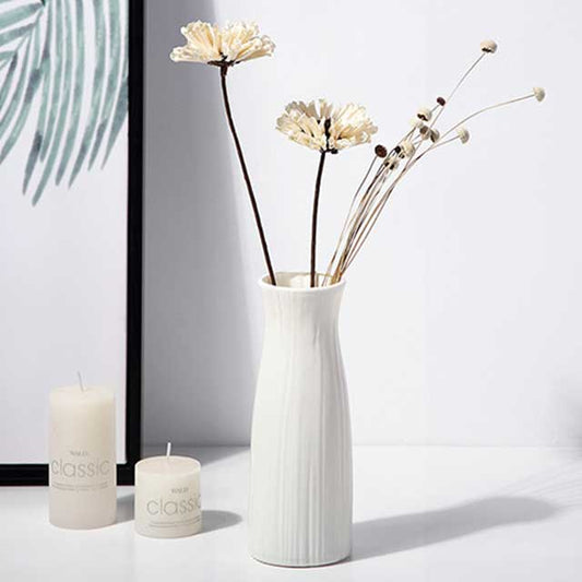 Nordic Style Plastic Vase – Shatter-Resistant Home INS Simulation Vase for Living Room Decor