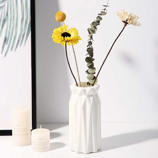 Nordic Style Plastic Vase – Shatter-Resistant Home INS Simulation Vase for Living Room Decor