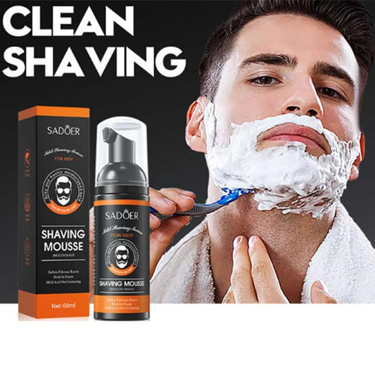 OEM SADOER Private Label Men's Beard & Skin Care Mousse - Cool Smoothing & Hair Removal Face Cleanser for Men