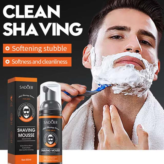OEM SADOER Private Label Men's Beard & Skin Care Mousse - Cool Smoothing & Hair Removal Face Cleanser for Men