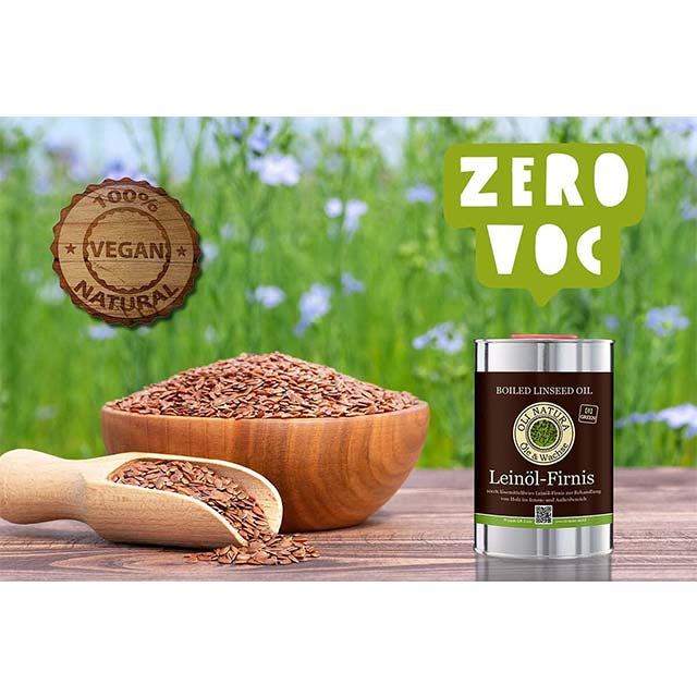 OLI-Natura Natural Colourless Boiled Linseed Oil – Eco-Friendly Wood Varnish &amp; Biological Preservation