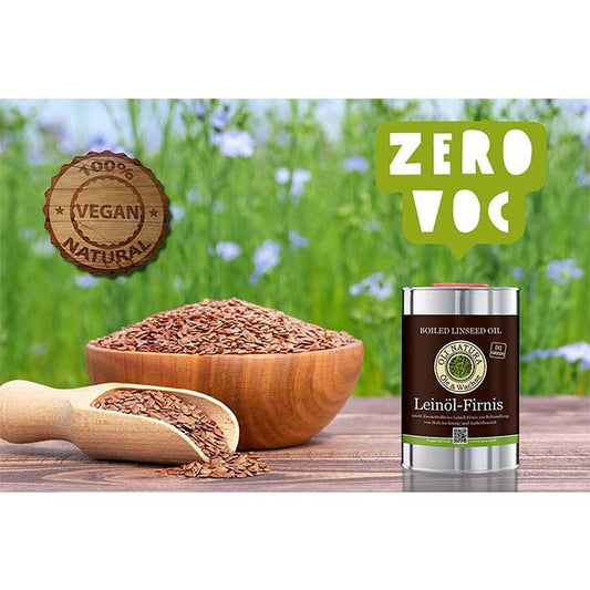OLI-Natura Natural Colourless Boiled Linseed Oil – Eco-Friendly Wood Varnish &amp; Biological Preservation