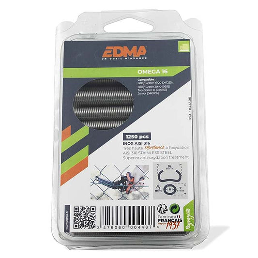 OMEGA 16 Galvanized A Staples – 1250-Piece Heavy-Duty Fastener Pack for Industrial &amp; Construction Applications