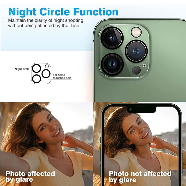 OMOTON Panzer Protective Glass for iPhone 13 Pro Max – 9H Hardness, HD Transparency, Scratch-Proof &amp; Bubble-Free Film (3+2 Pieces for Phone &amp; Camera)