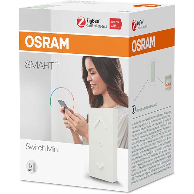 OSRAM Smart+ Mini Switch Grey – ZigBee Wireless Dimmer, Light Switch &amp; Remote for LED Lamps &amp; Smart Home Extension