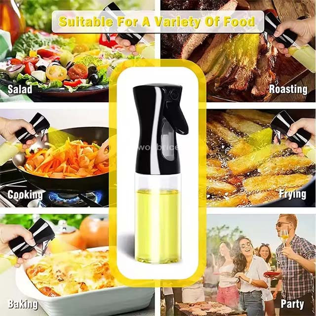 Reusable Oil Spray Bottle – Olive Oil & Vinegar Sprayer for Cooking, BBQ & Baking