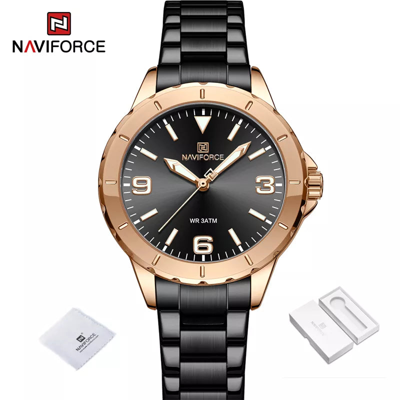 Montre femme NAVIFORCE en acier inoxydable (NF5022) 