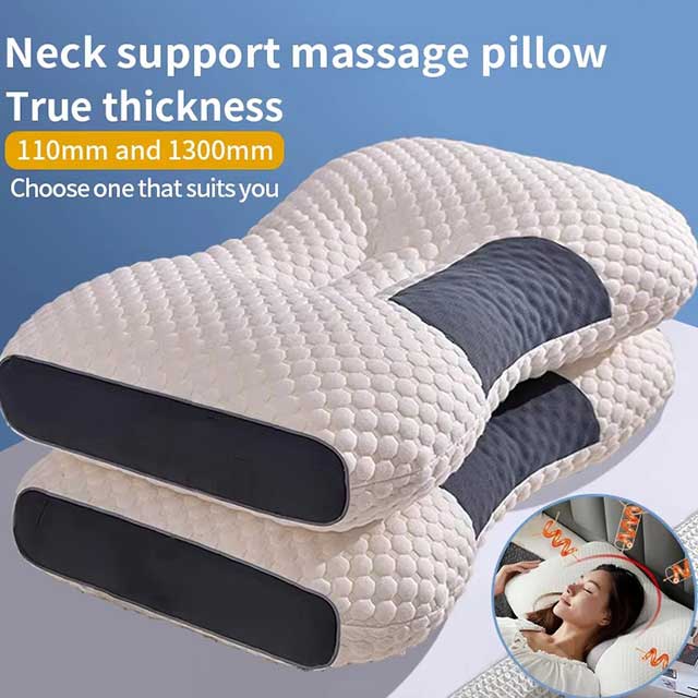 Orthopedic Neck Pillow for Sleeping – Cervical Support Soybean Fiber SPA Massage Pillow
