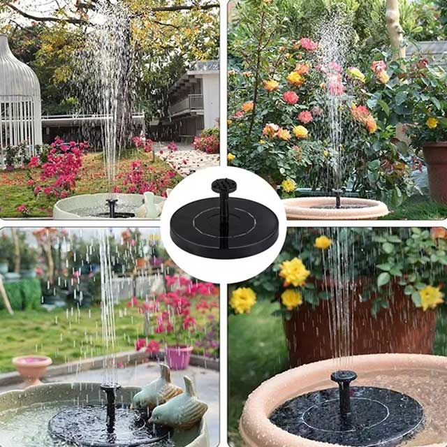 Outdoor Solar Birdbath Fountain – Floating Garden Waterfall Decoration for Pool & Patio