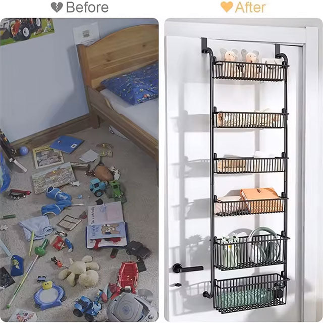 Over Door Hanging Organizer – Wall-Mounted Storage Rack with Clear Window for Clothes, Toys & Sundries | Bathroom & Nursery Organizer