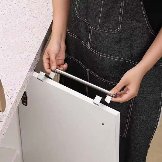 1/2Pcs Over-Door Towel Rack – Stainless Steel Hanging Towel Bar for Bathroom &amp; Kitchen, White/Black Towel Shelf Hanger