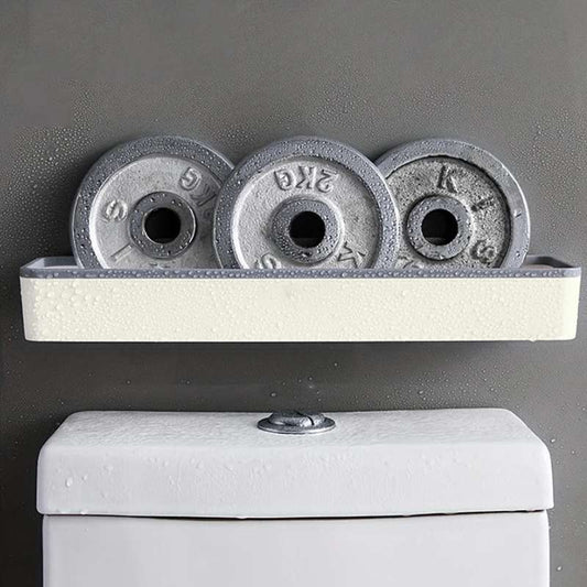 Over-the-Toilet Bathroom Storage Cabinet Rack – Wall-Mounted "Hole-Free" Multifunctional Artifact – Space-Saving Above-Toilet Shelf Organizer – Drill-Free High-Capacity Bathroom Cabinet (White)