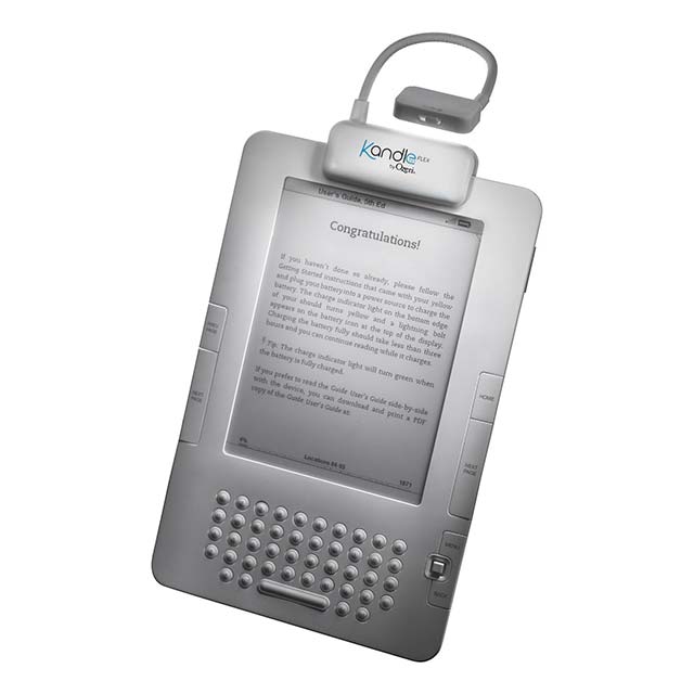 Ozeri Kafa LED Reading Light - Compact Clip-On Book Light for Books &amp; eReaders, White