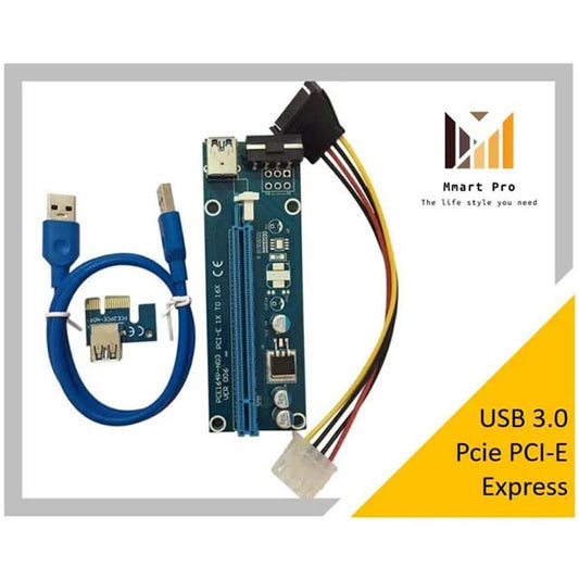 PCI-E Express USB 3.0 - Pcie PCI-E Express 1X To 16X - GPU Extender Riser Card Adapter