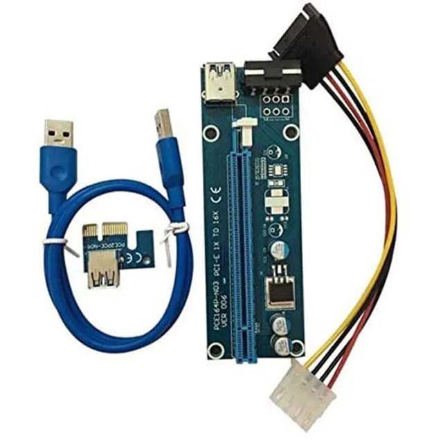 PCI-E Express USB 3.0 - Pcie PCI-E Express 1X To 16X - GPU Extender Riser Card Adapter
