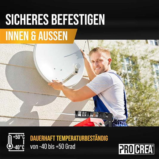 PROCREA® Injection Mortar "Ankerfix" – 2x Premium Mixers, High-Performance Assembly &amp; Composite Mortar with 2K Adhesive and Liquid Dowels for Medium‑Heavy Loads (Indoor &amp; Outdoor)