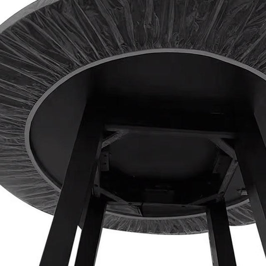 PVC Fitted Round Elastic Tablecloth – Transparent Waterproof &amp; Oil-Proof Table Cover Protector for Dining Table &amp; Home Use