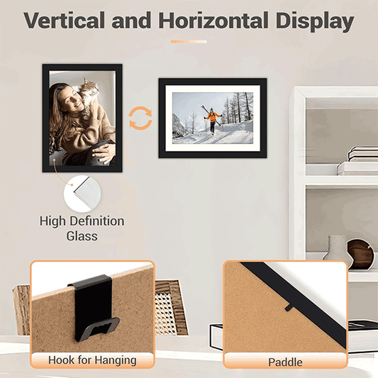 Pack of 3 Black Wooden Picture Frames