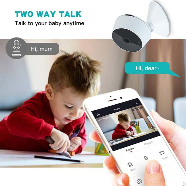 Panamalar Wireless IP Home Camera – Smart 1080P WiFi Indoor Monitor with Alexa, Wide Angle, Two-Way Audio &amp; Motion Detection for Baby, Elderly, and Pet Security