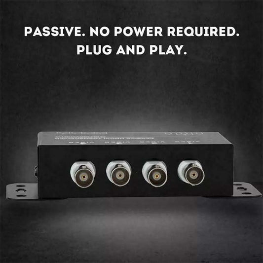 4CH Passive BNC Cable Transceiver UTP Balun Connector for CCTV Camera &amp; DVR – High-Performance Surveillance Signal Extender