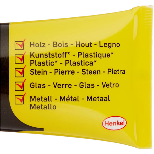 Pattex 1345747 Multi General Purpose Glue – 50g Durable Black/Yellow Adhesive for Home &amp; Office Repairs