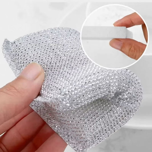 4 Pcs Non-Scratch Kitchen Dishwashing Sponges - Heavy Duty Household Cleaning Scrubber - Multi-Purpose Dish Sponge & Pot Cleaning Artifact