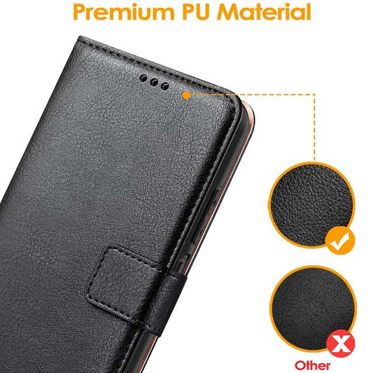 Peakally Premium Leather Flip Phone Case for Xiaomi Redmi 10 – Protective Wallet with Card Slots, Stand Function &amp; Magnetic Closure