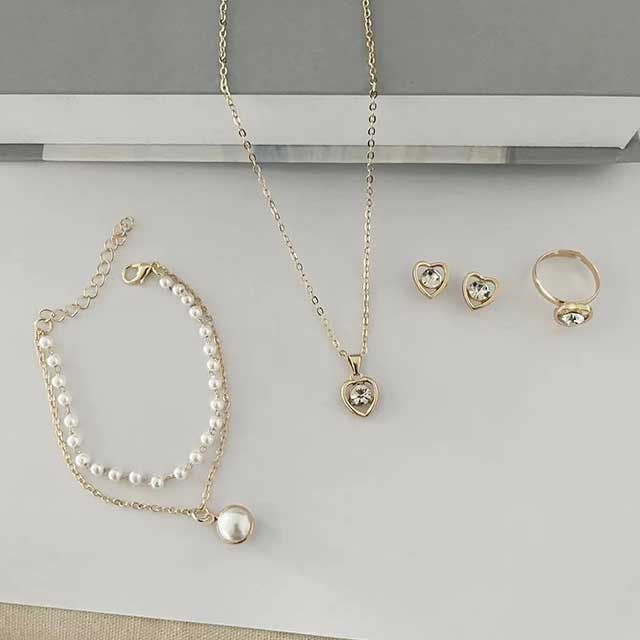 Pearl Butterfly Necklace & Delicate Bracelet for Women – Elegant Wedding Jewelry & Luxury Birthday Gift | Fashion Accessory for Special Occasions