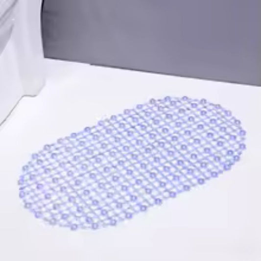 Pebble Frosted Anti-Slip Shower Mat – Anti-Mold Bathroom Mat with Foot Massager – Suction Cup Drainage Safety Mat (White/Blue/Pink/Green)
