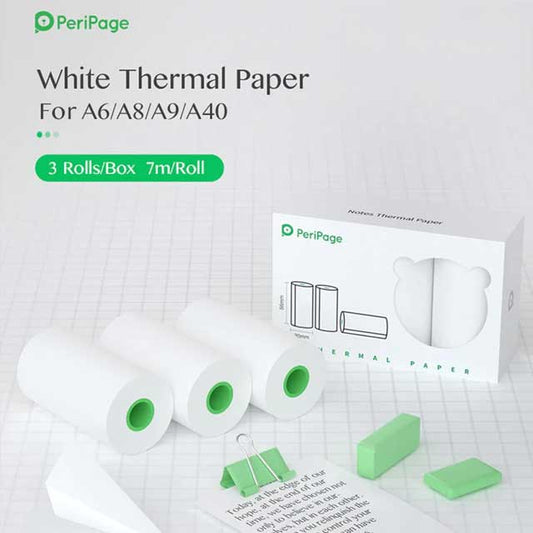 PeriPage 56x30mm (2-Inch) Thermal Paper Roll – Compatible with A6, A6 HD, A8, A9s MAX, A40 &amp; More | 10-Year Durable Note Thermal Paper for 2-Inch Printers