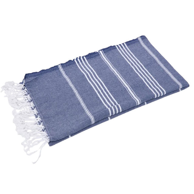 Personalized Turkish Peshtemal Towel – Denim Blue Quick-Dry Beach, Bath, Pool &amp; Bachelorette Gift Idea