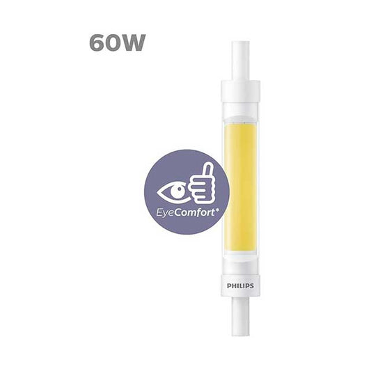 مصباح LED R7S من Philips مقاس 118 مم - ما يعادل 60 واط، أبيض بارد، فئة الطاقة F، غير قابل للتعتيم، إضاءة موفرة للطاقة تدوم طويلاً