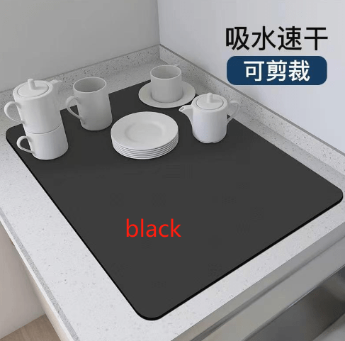 (40*50cm) Coffee Machine Placemat Kitchen Water Absorbent Pad Diatomite Drying Dishes Drain Mat for Kitchen Sink Countertop Protector