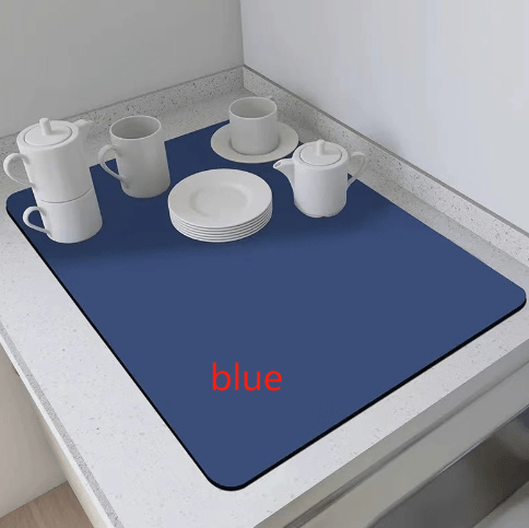 (40*50cm) Coffee Machine Placemat Kitchen Water Absorbent Pad Diatomite Drying Dishes Drain Mat for Kitchen Sink Countertop Protector