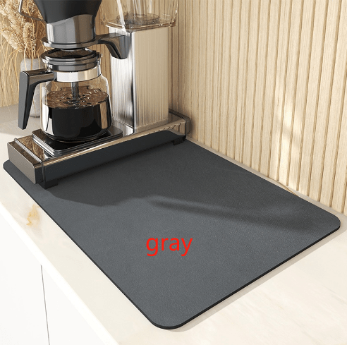 (40*50cm) Coffee Machine Placemat Kitchen Water Absorbent Pad Diatomite Drying Dishes Drain Mat for Kitchen Sink Countertop Protector