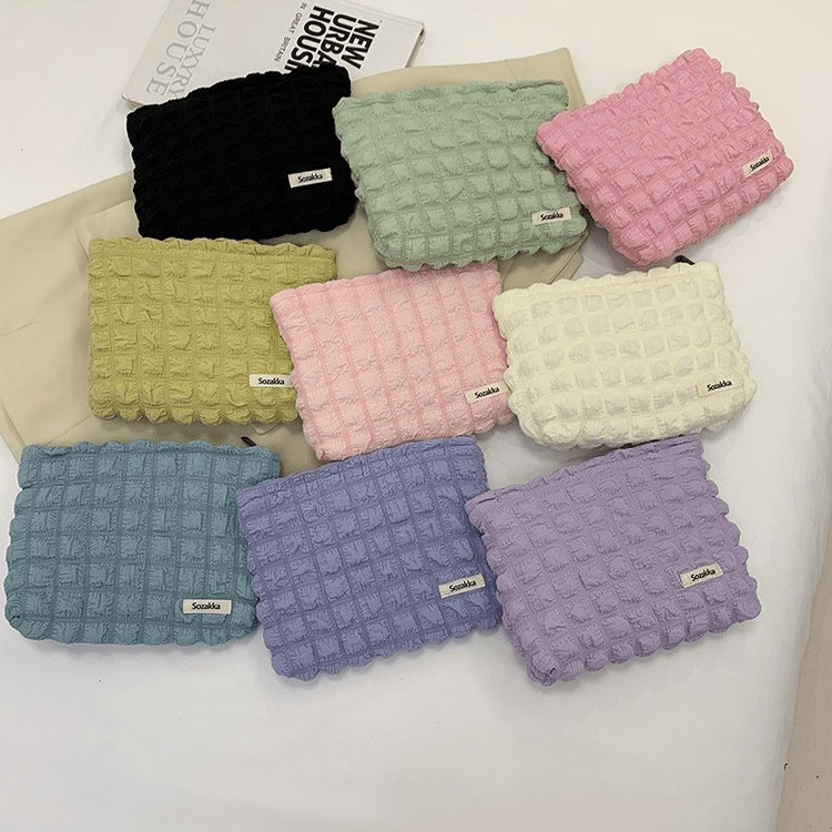 Pochette cosmétique en fil à bulles aux couleurs de bonbons (EGB204)