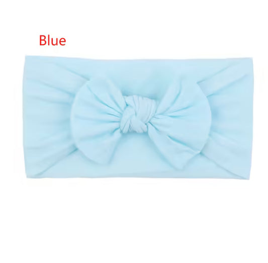 Bandeau élastique à nœud papillon pour bébé fille, couleurs bonbon | Accessoires pour cheveux turban de boutique