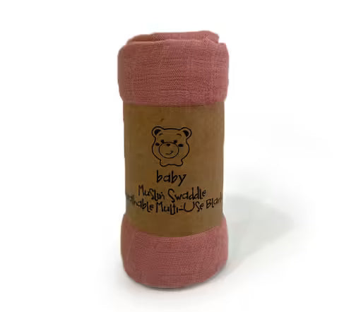 Elinfant Serviette de bain unie 100 % coton, 120 x 110 cm, couverture d'emmaillotage en mousseline double épaisseur pour nouveau-nés