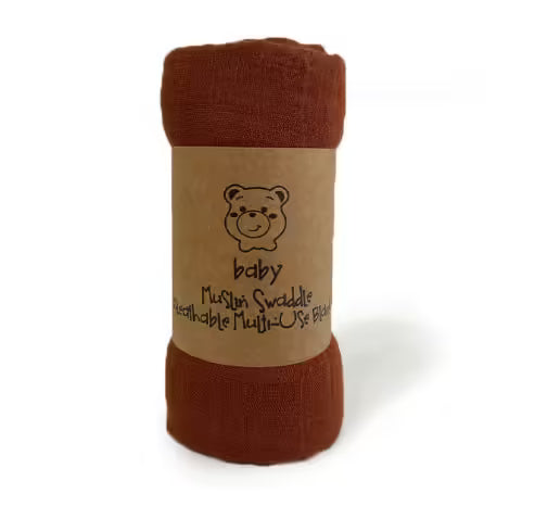 Elinfant Serviette de bain unie 100 % coton, 120 x 110 cm, couverture d'emmaillotage en mousseline double épaisseur pour nouveau-nés