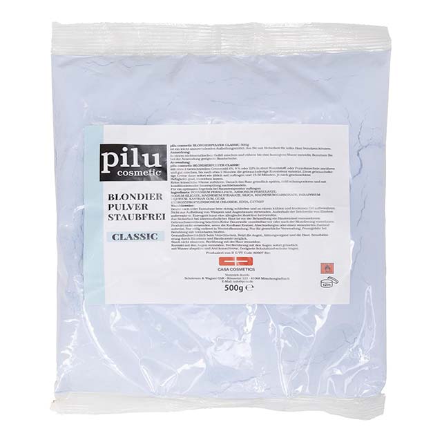 Pilu Cosmetic Blonding Powder 500g – Ultra-Strong Blue Dust Free Bleaching Powder (Up to 7 Shades, Mild Blonding &amp; Anti-Yellowing, Classic Dust Free)