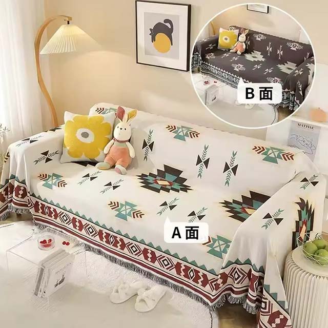 Plaid Blanket for Nordic and Boho Decor - Tassel Throw Blanket for Sofa, Bed, Picnic, and Summer Use