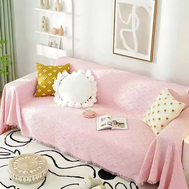 Plaid Blanket for Nordic and Boho Decor - Tassel Throw Blanket for Sofa, Bed, Picnic, and Summer Use