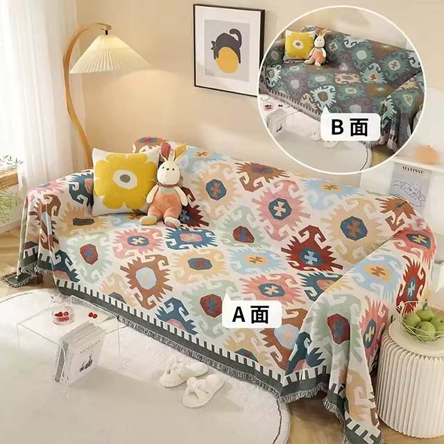 Plaid Blanket for Nordic and Boho Decor - Tassel Throw Blanket for Sofa, Bed, Picnic, and Summer Use