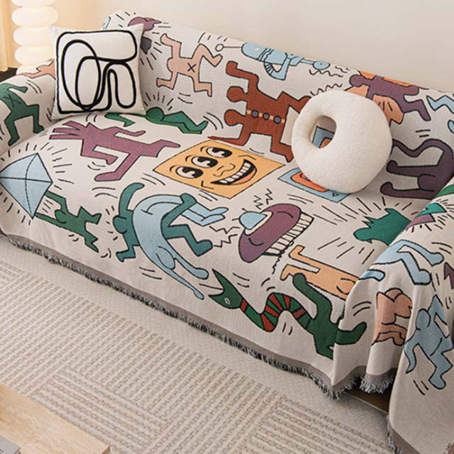 Plaid Blanket for Nordic and Boho Decor - Tassel Throw Blanket for Sofa, Bed, Picnic, and Summer Use