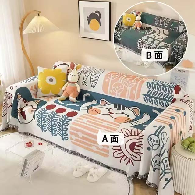 Plaid Blanket for Nordic and Boho Decor - Tassel Throw Blanket for Sofa, Bed, Picnic, and Summer Use