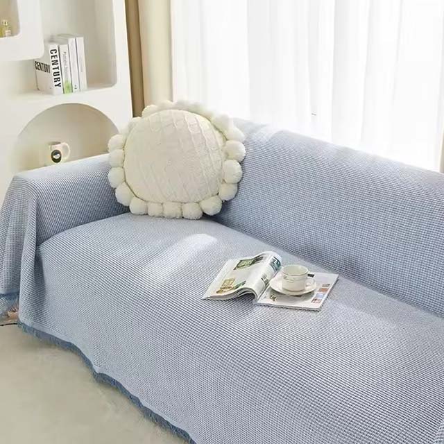 Plaid Blanket for Nordic and Boho Decor - Tassel Throw Blanket for Sofa, Bed, Picnic, and Summer Use