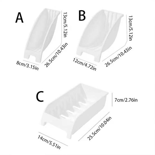 Plastic Plate & Bowl Storage Holder – Ventilated Kitchen Organizer Rack with Drainage