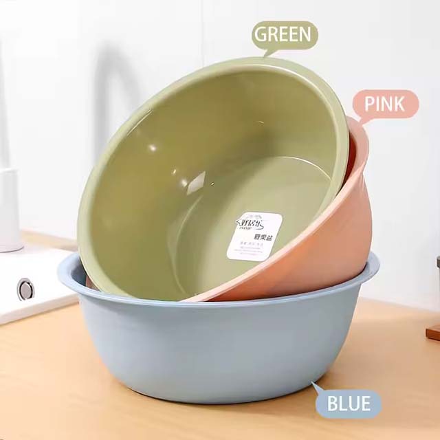 Plastic Round Wash Basin for Bathroom & Laundry – Durable Cleaning Tub for Washing Clothes